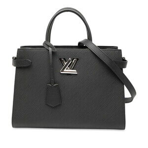 Louis Vuitton Epi Twist Tote Handbag Shoulder Bag Noir Black Leather